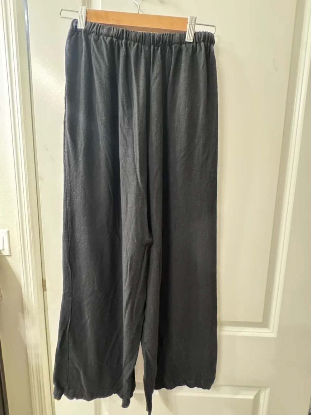 Lillusory Women’s Linen Summer Black Pants - Picture 2 of 4